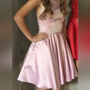 Light pink fit and flare dress